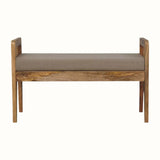 Seeley Cane Bench - Natural Linen/Natural Bench - Bokel Home