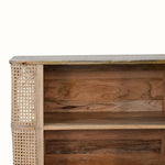Seeley Cane Open Cabinet, 2 Shelves - Natural Cabinets & Sideboards - Bokel Home