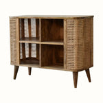 Seeley Cane Open Cabinet, 4 Shelves - Natural - Bokel Home