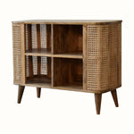 Seeley Cane Open Cabinet, 4 Shelves - Natural Cabinets & Sideboards - Bokel Home