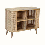 Seeley Cane Open Cabinet, 4 Shelves - Natural Cabinets & Sideboards - Bokel Home