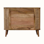 Seeley Cane Open Cabinet, 4 Shelves - Natural Cabinets & Sideboards - Bokel Home
