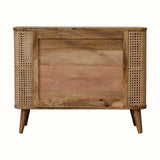 Seeley Cane Open Cabinet, 4 Shelves - Natural Cabinets & Sideboards - Bokel Home