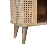 Seeley Cane Open Cabinet, 4 Shelves - Natural Cabinets & Sideboards - Bokel Home