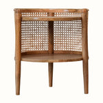 Seeley Cane Open Side Table, Small - Natural Side Tables - Bokel Home