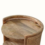 Seeley Cane Open Side Table, Small - Natural Side Tables - Bokel Home