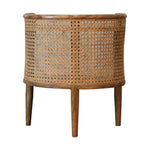 Seeley Cane Open Side Table, Small - Natural Side Tables - Bokel Home