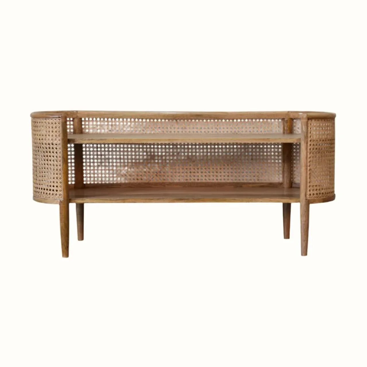 Seeley Cane Shelving Unit - Natural - Bokel Home