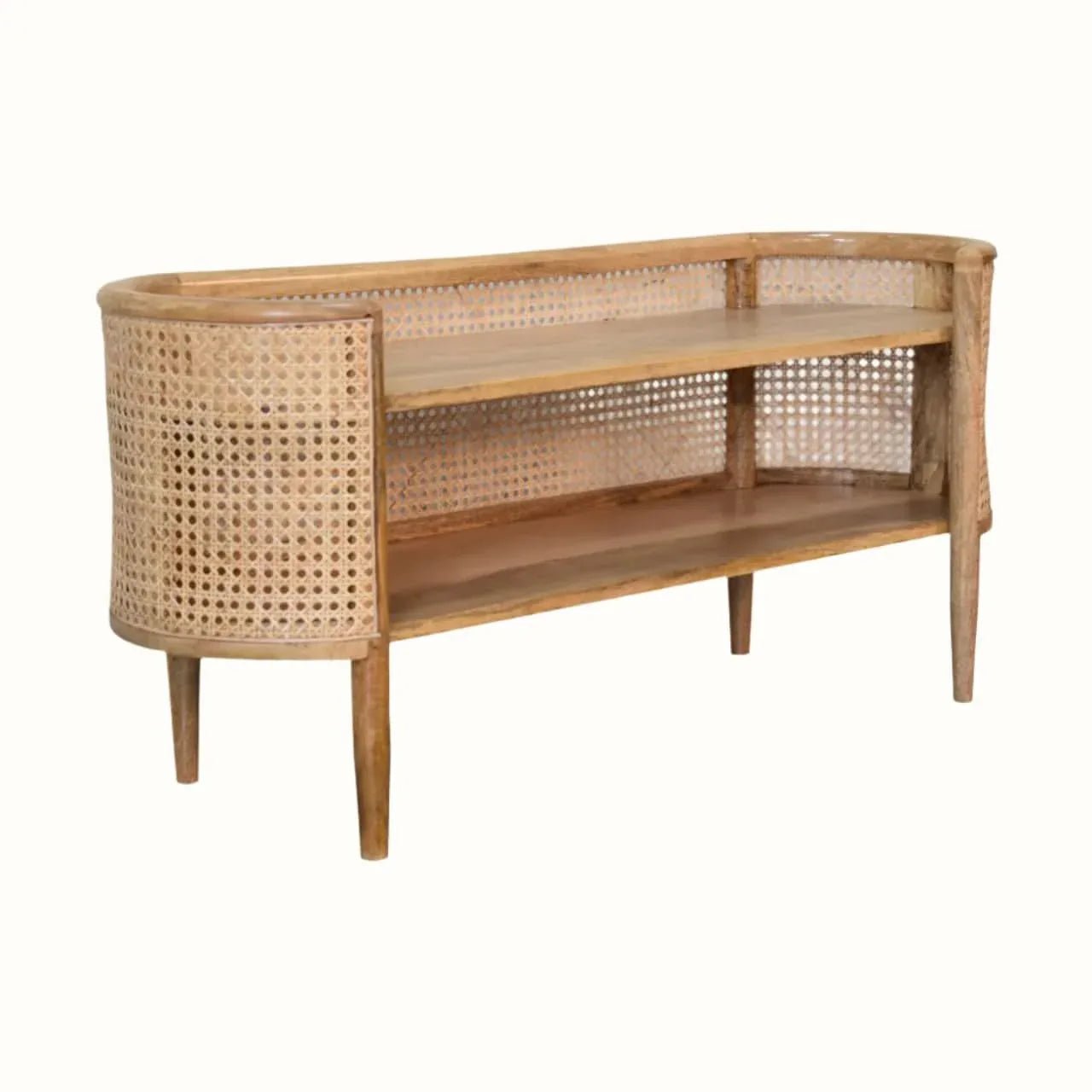 Seeley Cane Shelving Unit - Natural - Bokel Home