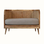 Seeley Cane Sofa - Mud Linen/Natural Sofa - Bokel Home