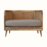 Seeley Cane Sofa - Mud Linen/Natural Sofa - Bokel Home