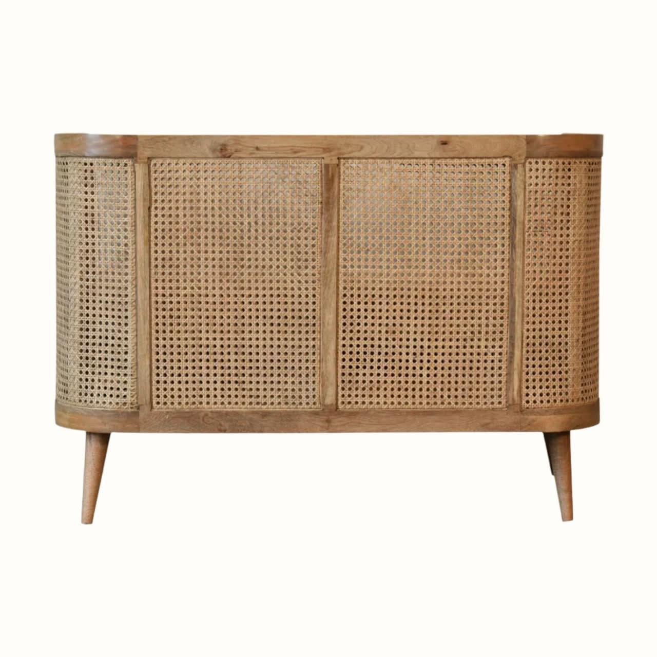 Seeley Cane Sofa - Mud Linen/Natural Sofa - Bokel Home