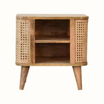Seeley Open Bedside Cabinet, Medium - Natural Bedside Tables - Bokel Home