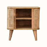 Seeley Open Bedside Cabinet, Medium - Natural Bedside Tables - Bokel Home