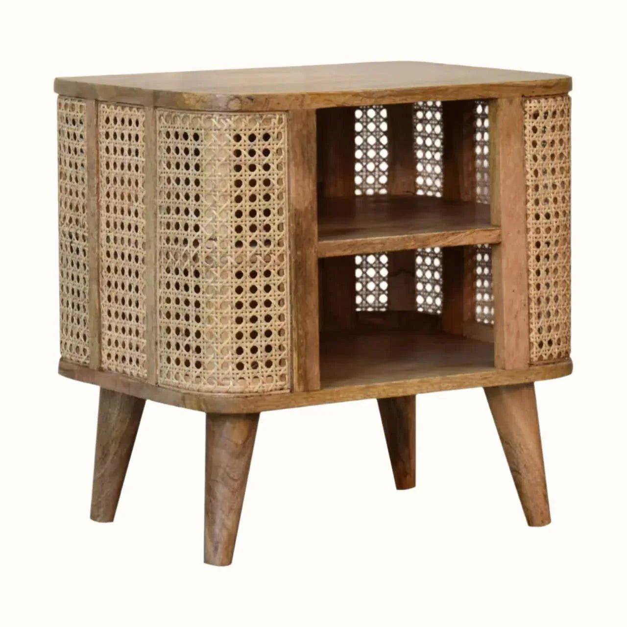 Seeley Open Bedside Cabinet, Medium - Natural Bedside Tables - Bokel Home