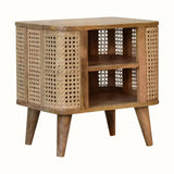 Seeley Open Bedside Cabinet, Medium - Natural Bedside Tables - Bokel Home