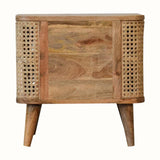 Seeley Open Bedside Cabinet, Medium - Natural Bedside Tables - Bokel Home