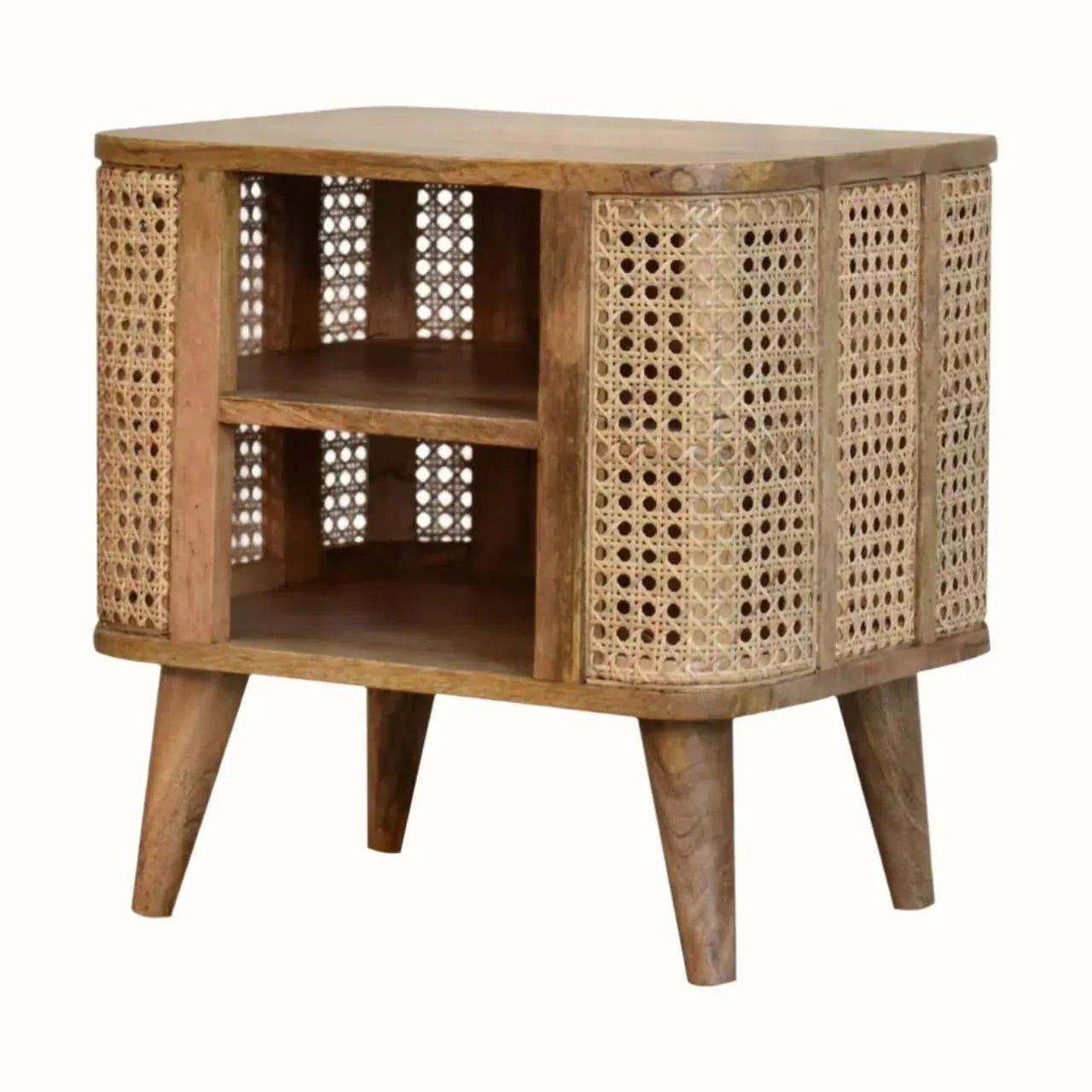Seeley Open Bedside Cabinet, Medium - Natural Bedside Tables - Bokel Home