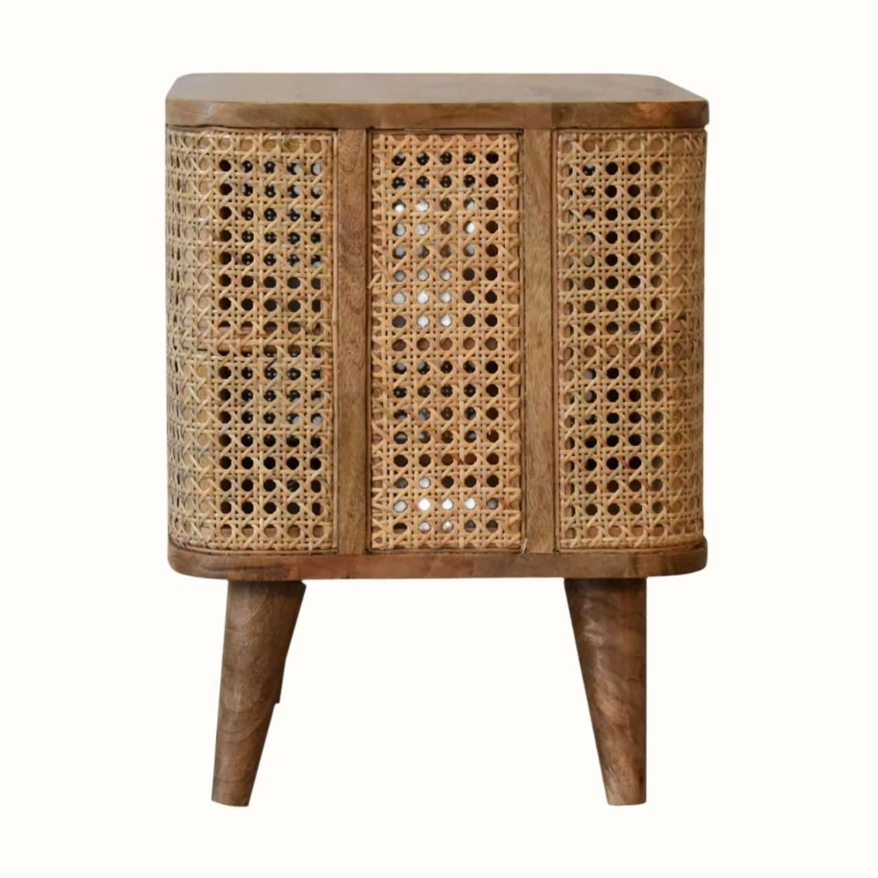 Seeley Open Bedside Cabinet, Medium - Natural Bedside Tables - Bokel Home
