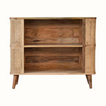 Seeley Cane Open Cabinet, 2 Shelves - Natural Cabinets & Sideboards Bokel Home