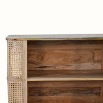Seeley Cane Open Cabinet, 2 Shelves - Natural Cabinets & Sideboards Bokel Home