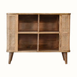 Seeley Cane Open Cabinet, 4 Shelves - Natural Cabinets & Sideboards Bokel Home