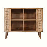 Seeley Cane Open Cabinet, 4 Shelves - Natural Cabinets & Sideboards Bokel Home