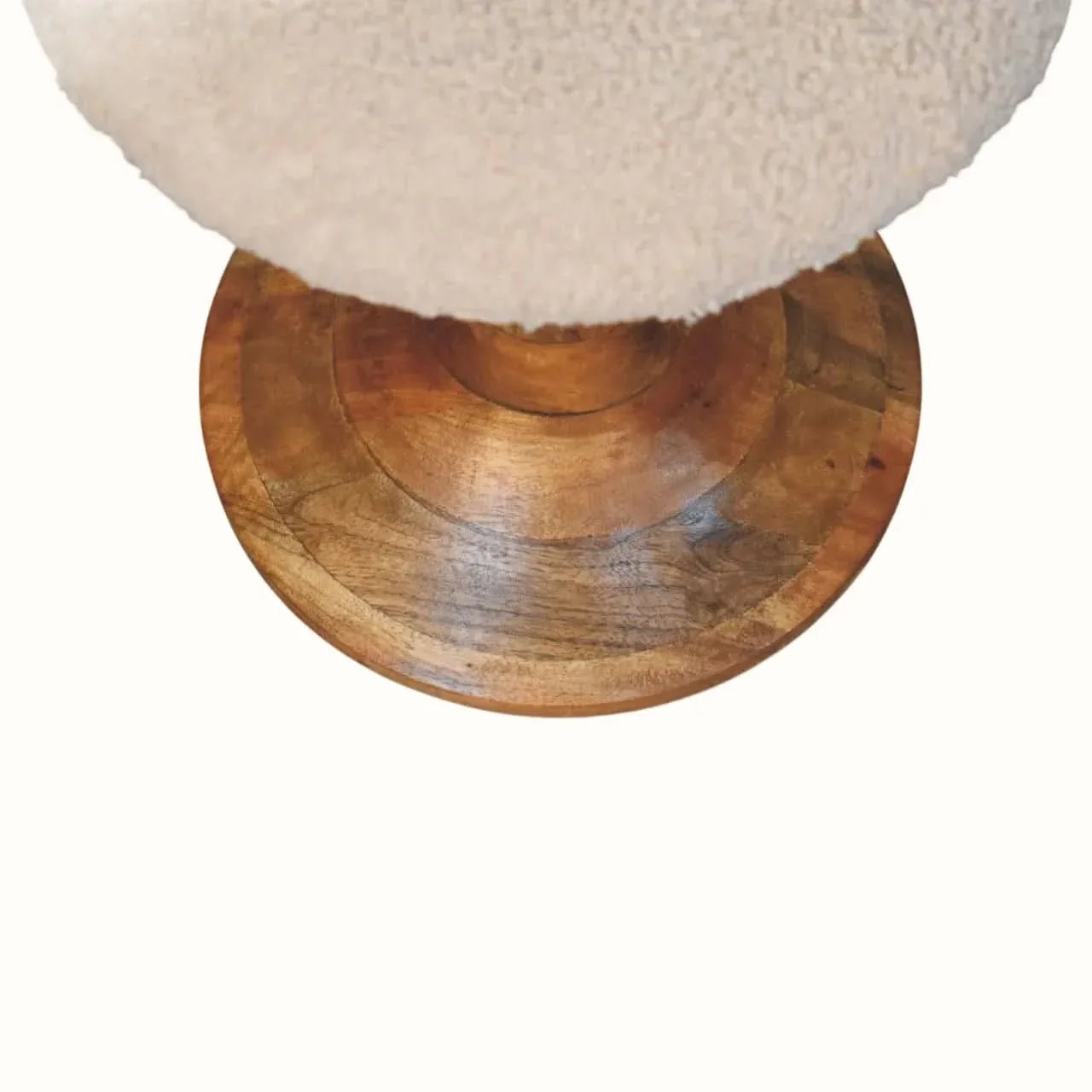 Selva Boucle Teak Accent Stool - Golden Teak Stools - Bokel Home