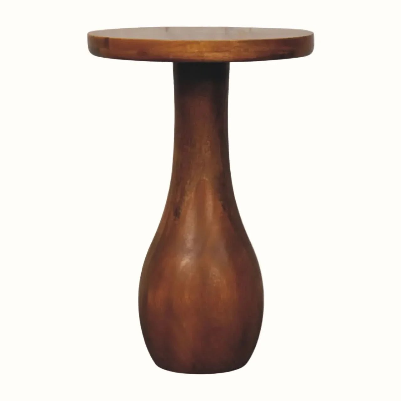 Selva Curved Base Side Table - Amber Oak Side Tables - Bokel Home