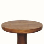 Selva Curved Base Side Table - Amber Oak Side Tables - Bokel Home