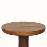Selva Curved Base Side Table - Amber Oak Side Tables - Bokel Home