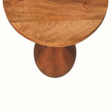 Selva Curved Base Side Table - Amber Oak Side Tables - Bokel Home