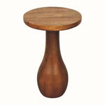 Selva Curved Base Side Table - Amber Oak Side Tables - Bokel Home