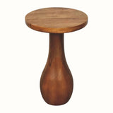 Selva Curved Base Side Table - Amber Oak Side Tables - Bokel Home
