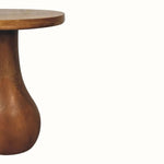 Selva Curved Base Side Table - Amber Oak Side Tables - Bokel Home