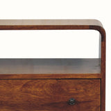 Hamade Open Chest of 2 Drawers, Small - Chestnut Chest of Drawers Bokel Home