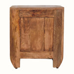 Soren Fluted Bedside Table, Medium - Golden Teak Bedside Tables - Bokel Home
