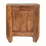 Soren Fluted Bedside Table, Medium - Golden Teak Bedside Tables - Bokel Home