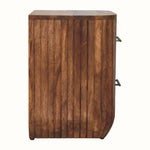 Soren Fluted Bedside Table, Medium - Golden Teak Bedside Tables - Bokel Home