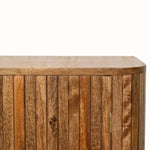 Soren Fluted Curve Cabinet, Small - Golden Teak Cabinet - Bokel Home