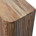 Soren Fluted Curve Cabinet, Small - Golden Teak Cabinet - Bokel Home