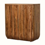 Soren Fluted Curve Cabinet, Small - Golden Teak Cabinet - Bokel Home