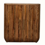 Soren Fluted Curve Cabinet, Small - Golden Teak Cabinet - Bokel Home
