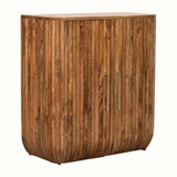 Soren Fluted Curve Cabinet, Small - Golden Teak Cabinet - Bokel Home