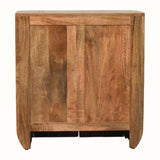 Soren Fluted Curve Cabinet, Small - Golden Teak Cabinet - Bokel Home