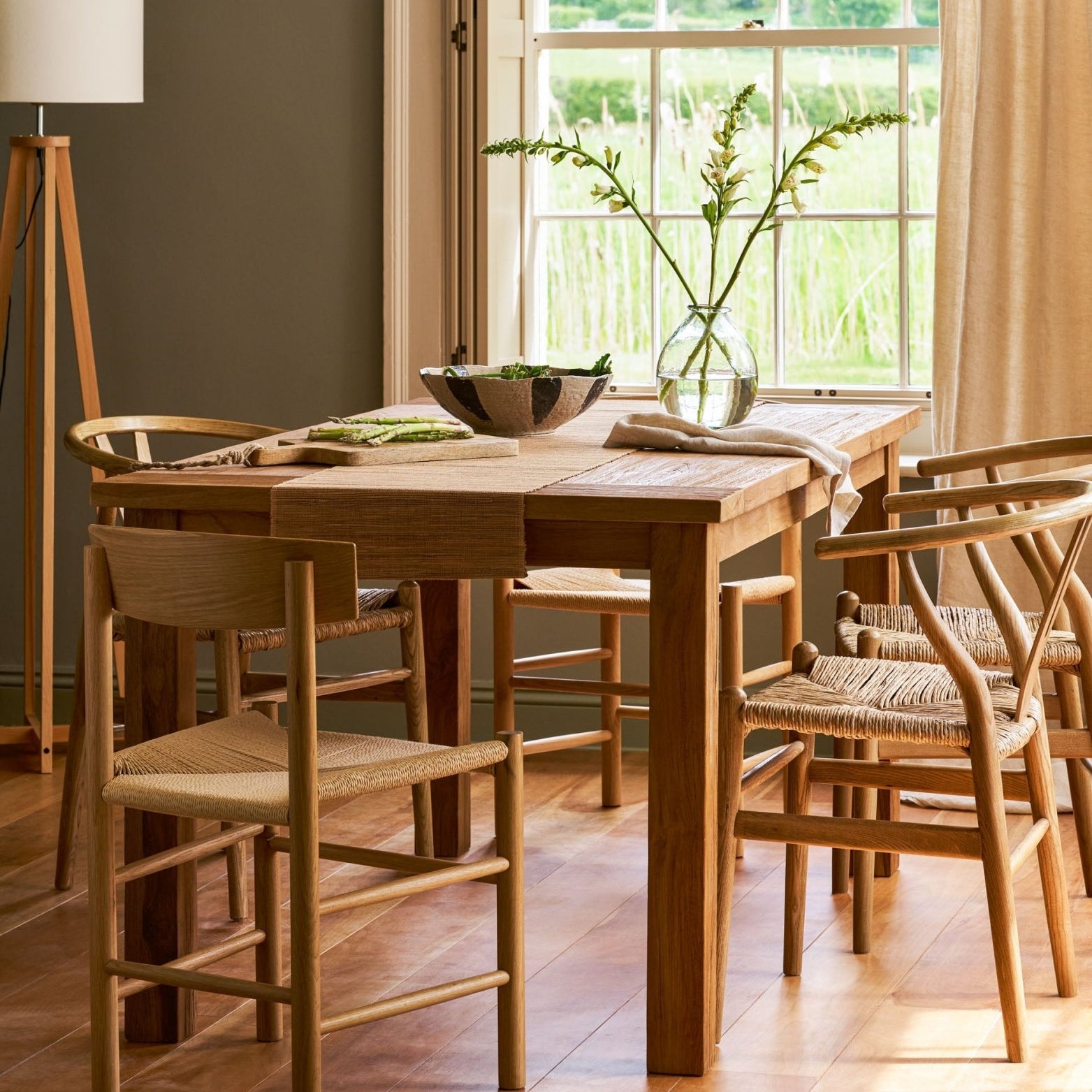 St Mawes Dining Table 6 Seater - Teak, Natural Dining Tables - Bokel Home
