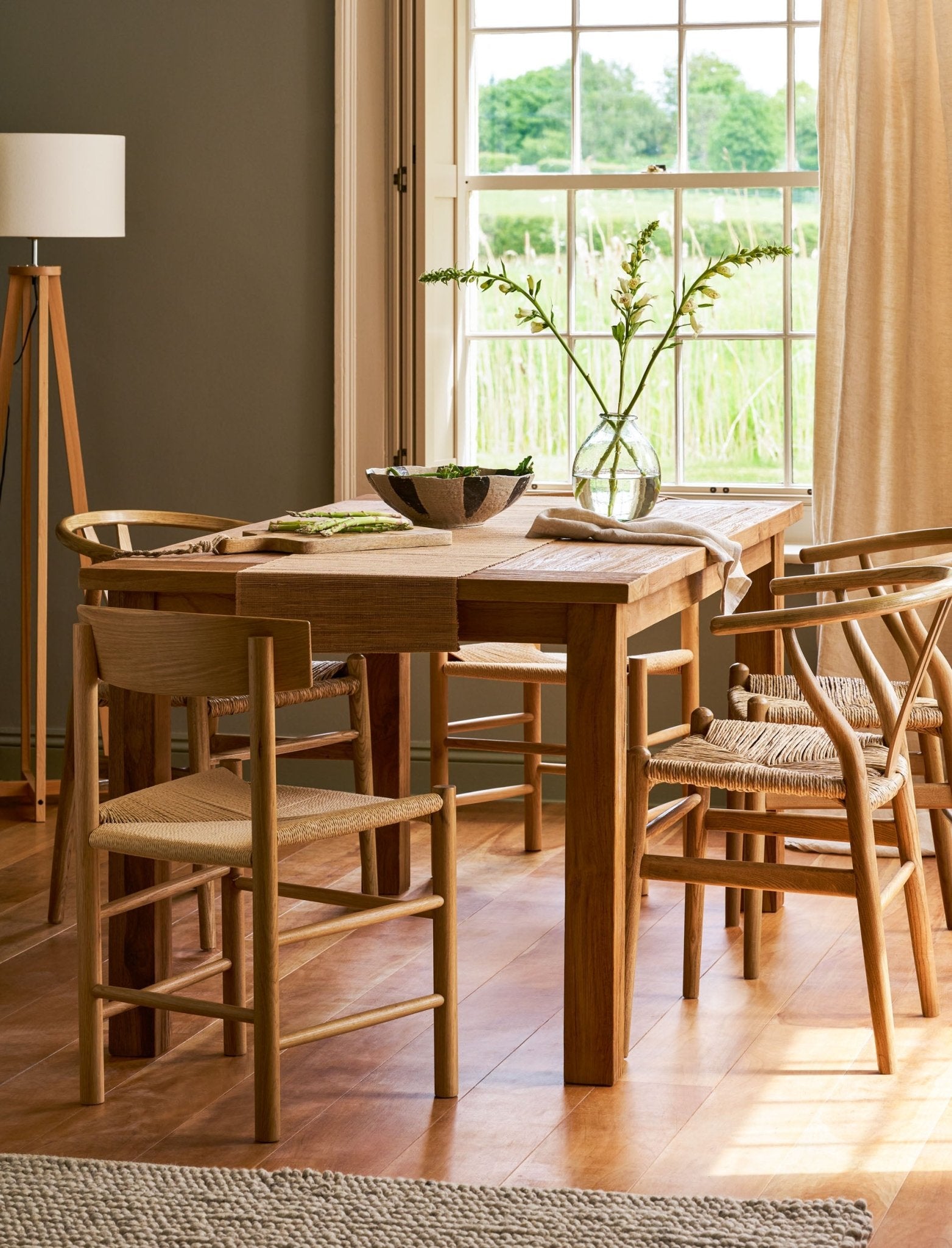 St Mawes Dining Table 6 Seater - Teak, Natural Dining Tables - Bokel Home
