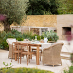 St Mawes Dining Table 6 Seater - Teak, Natural Dining Tables - Bokel Home