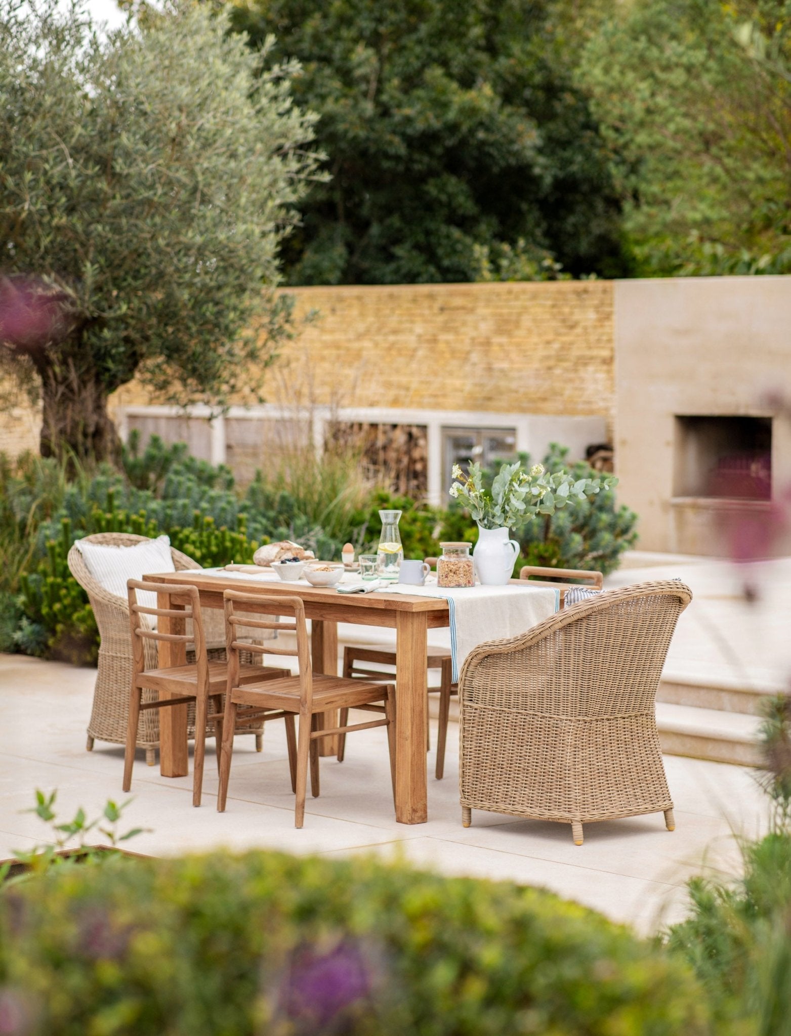 St Mawes Dining Table 6 Seater - Teak, Natural Dining Tables - Bokel Home