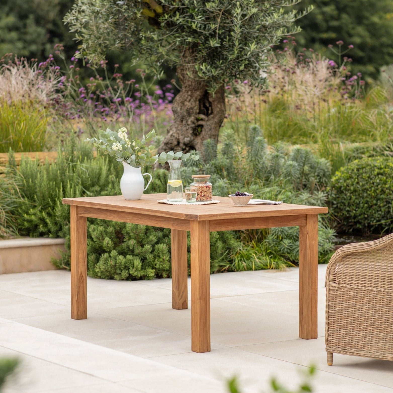 St Mawes Dining Table 6 Seater - Teak, Natural Dining Tables - Bokel Home
